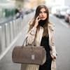 imageModoker Garment Bags for Travel Carry on Suit Bags for Airplanes Duffle Bag for Women2 in 1 Personal Item Travel Weekender Bag with Bag TagKhakiKhaki