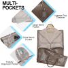 imageModoker Garment Bags for Travel Carry on Suit Bags for Airplanes Duffle Bag for Women2 in 1 Personal Item Travel Weekender Bag with Bag TagKhakiKhaki