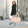 imageModoker Garment Bags for Travel Carry on Suit Bags for Airplanes Duffle Bag for Women2 in 1 Personal Item Travel Weekender Bag with Bag TagKhakiPink