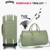 imageModoker Garment Bags for Travel Carry on Suit Bags for Airplanes Duffle Bag for Women2 in 1 Personal Item Travel Weekender Bag with Bag TagKhakiRolling Green