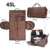 imageModoker Garment Bags for Travel Carry on Suit Bags for Airplanes Duffle Bag for Women2 in 1 Personal Item Travel Weekender Bag with Bag TagKhakiWine Brown