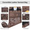 imageModoker Garment Bags for Travel Carry on Suit Bags for Airplanes Duffle Bag for Women2 in 1 Personal Item Travel Weekender Bag with Bag TagKhakiWine Brown