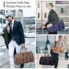 imageModoker Garment Convertible Weekender BagCarry on Canvas Garment Duffle Bag Heavy Duty Overnight Bags for Men WomenBrown