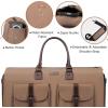 imageModoker Garment Convertible Weekender BagCarry on Canvas Garment Duffle Bag Heavy Duty Overnight Bags for Men WomenBrown