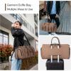 imageModoker Garment Convertible Weekender BagCarry on Canvas Garment Duffle Bag Heavy Duty Overnight Bags for Men WomenBrown