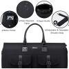 imageModoker Garment Convertible Weekender BagCarry on Canvas Garment Duffle Bag Heavy Duty Overnight Bags for Men WomenCanvas Black