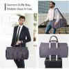 imageModoker Garment Convertible Weekender BagCarry on Canvas Garment Duffle Bag Heavy Duty Overnight Bags for Men WomenGrey