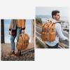 imageModoker Mens Canvas Vintage Backpack for MenWomen Travel Laptop Backpack Fits 17156 Inch Computer ampamp Tablet Large Bookbag Rucksack Backpack with USB Charging Port BlackBrown