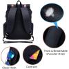 imageModoker Mens Canvas Vintage Backpack for MenWomen Travel Laptop Backpack Fits 17156 Inch Computer ampamp Tablet Large Bookbag Rucksack Backpack with USB Charging Port BlackBlack