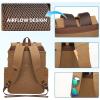 imageModoker Mens Canvas Vintage Backpack for MenWomen Travel Laptop Backpack Fits 17156 Inch Computer ampamp Tablet Large Bookbag Rucksack Backpack with USB Charging Port BlackBrown