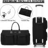 imageModoker Rolling Garment Bag for TravelWomens Convertible Garment Bags with Wheels Luggage Suit Travel Bags3 in 1 Carry On Wheeled Duffel BagPinkBlack