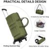 imageModoker Rolling Garment Bag for TravelWomens Convertible Garment Bags with Wheels Luggage Suit Travel Bags3 in 1 Carry On Wheeled Duffel BagPinkGreen