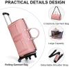 imageModoker Rolling Garment Bag for TravelWomens Convertible Garment Bags with Wheels Luggage Suit Travel Bags3 in 1 Carry On Wheeled Duffel BagPinkPink