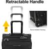 imageModoker Rolling Garment Bag with Wheels Luggage for Suits with Wheels Wheeled Garment Bag for Travel 2 in 1 Rolling Duffel Bag BlackJet Black