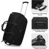 imageModoker Rolling Garment Bags Large Garment Duffle Bag with Wheels 3 in 1 Garment Suit Luggage Bag for Women Men Business Travel Weekender BlackBlack