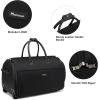imageModoker Rolling Garment Bags Large Garment Duffle Bag with Wheels 3 in 1 Garment Suit Luggage Bag for Women Men Business Travel Weekender BlackBlack