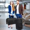 imageModoker Rolling Garment Bags Large Garment Duffle Bag with Wheels 3 in 1 Garment Suit Luggage Bag for Women Men Business Travel Weekender BlackBlack