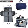 imageModoker Rolling Garment Bags Large Garment Duffle Bag with Wheels 3 in 1 Garment Suit Luggage Bag for Women Men Business Travel Weekender BlackBlue