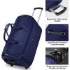 imageModoker Rolling Garment Bags Large Garment Duffle Bag with Wheels 3 in 1 Garment Suit Luggage Bag for Women Men Business Travel Weekender BlackBlue