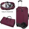 imageModoker Rolling Garment Bags Large Garment Duffle Bag with Wheels 3 in 1 Garment Suit Luggage Bag for Women Men Business Travel Weekender BlackRed