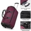 imageModoker Rolling Garment Bags Large Garment Duffle Bag with Wheels 3 in 1 Garment Suit Luggage Bag for Women Men Business Travel Weekender BlackRed