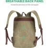 imageModoker Vintage Backpack for Men Women Canvas Bookpack Fits Most 156 Inches Computer and Tablets Rucksack Backpack with USB Charging Port GreyArmy Green