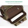 imageModoker Vintage Backpack for Men Women Canvas Bookpack Fits Most 156 Inches Computer and Tablets Rucksack Backpack with USB Charging Port GreyArmy Green