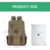 imageModoker Vintage Backpack for Men Women Canvas Bookpack Fits Most 156 Inches Computer and Tablets Rucksack Backpack with USB Charging Port GreyArmy Green