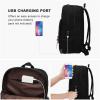 imageModoker Vintage Backpack for Men Women Canvas Bookpack Fits Most 156 Inches Computer and Tablets Rucksack Backpack with USB Charging Port GreyBlack