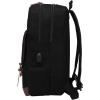 imageModoker Vintage Backpack for Men Women Canvas Bookpack Fits Most 156 Inches Computer and Tablets Rucksack Backpack with USB Charging Port GreyBlack