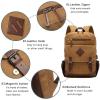 imageModoker Vintage Backpack for Men Women Canvas Bookpack Fits Most 156 Inches Computer and Tablets Rucksack Backpack with USB Charging Port GreyBrown