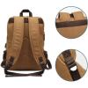imageModoker Vintage Backpack for Men Women Canvas Bookpack Fits Most 156 Inches Computer and Tablets Rucksack Backpack with USB Charging Port GreyBrown
