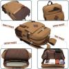 imageModoker Vintage Backpack for Men Women Canvas Bookpack Fits Most 156 Inches Computer and Tablets Rucksack Backpack with USB Charging Port GreyBrown