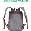imageModoker Vintage Backpack for Men Women Canvas Bookpack Fits Most 156 Inches Computer and Tablets Rucksack Backpack with USB Charging Port GreyGrey