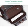imageModoker Vintage Backpack for Men Women Canvas Bookpack Fits Most 156 Inches Computer and Tablets Rucksack Backpack with USB Charging Port GreyGrey