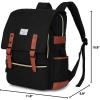 imageModoker Vintage Laptop Backpack for Women MenTravel Backpacks with USB Charging Port Fashion Backpack Fits 156Inch Notebook BlackBlack