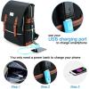 imageModoker Vintage Laptop Backpack for Women MenTravel Backpacks with USB Charging Port Fashion Backpack Fits 156Inch Notebook BlackBlack