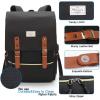 imageModoker Vintage Laptop Backpack for Women MenTravel Backpacks with USB Charging Port Fashion Backpack Fits 156Inch Notebook BlackBlack