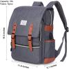 imageModoker Vintage Laptop Backpack for Women MenTravel Backpacks with USB Charging Port Fashion Backpack Fits 156Inch Notebook BlackGrey
