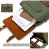 imageModoker Waxed Canvas Backpack Leather Rucksack Knapsack for Men Woman Satchel Backpack Vintage Travel Laptop Backpack 156 Inch Retro Flap Backpacks Canvas Casual Daypack PurpleGreen