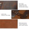 imageModoker Waxed Canvas Backpack Leather Rucksack Knapsack for Men Woman Satchel Backpack Vintage Travel Laptop Backpack 156 Inch Retro Flap Backpacks Canvas Casual Daypack PurpleBrown