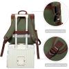 imageModoker Waxed Canvas Backpack Leather Rucksack Knapsack for Men Woman Satchel Backpack Vintage Travel Laptop Backpack 156 Inch Retro Flap Backpacks Canvas Casual Daypack PurpleGreen