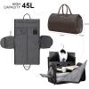 imageWomens Convertible Garment Bags for Travel Modoker Waterproof Carry On Garment Bag Garment Duffel BagClassic Brown