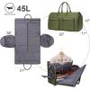 imageWomens Convertible Garment Bags for Travel Modoker Waterproof Carry On Garment Bag Garment Duffel BagGreen