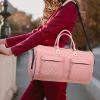 imageWomens Convertible Garment Bags for Travel Modoker Waterproof Carry On Garment Bag Garment Duffel BagPink