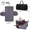 imageWomens Convertible Garment Bags for Travel Modoker Waterproof Carry On Garment Bag Garment Duffel BagQuilted Black