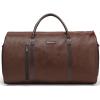imageModoker Garment Bags for Travel Carry on Suit Bags for Airplanes Duffle Bag for Women2 in 1 Personal Item Travel Weekender Bag with Bag TagKhakiWine Brown