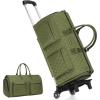 imageModoker Rolling Garment Bag for TravelWomens Convertible Garment Bags with Wheels Luggage Suit Travel Bags3 in 1 Carry On Wheeled Duffel BagPinkGreen