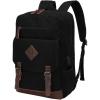 imageModoker Vintage Backpack for Men Women Canvas Bookpack Fits Most 156 Inches Computer and Tablets Rucksack Backpack with USB Charging Port GreyBlack