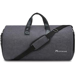 imageConvertible Garment Bag with Shoulder Strap Modoker Carry on Garment Duffel Bag for Men Women  2 in 1 Hanging Suitcase Suit Travel Bags BlackBlack